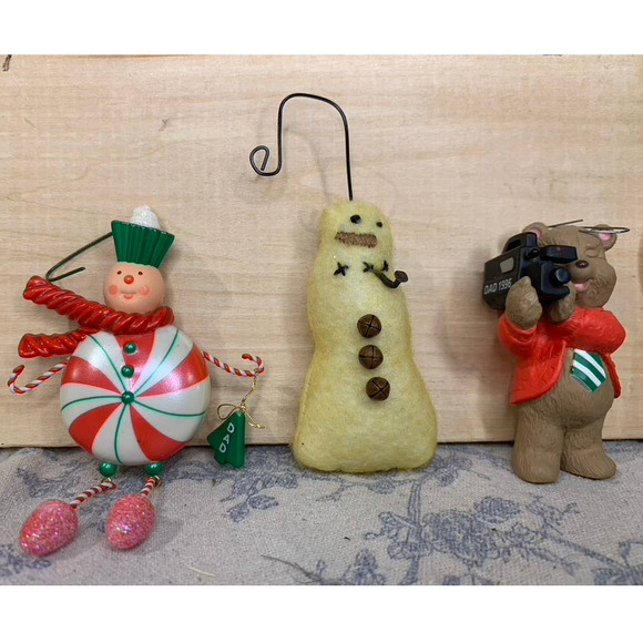 Lot of 5 Vintage Christmas Ornaments, Many Hallmark Keepsake & Dad Father Themed - Picture 2 of 6